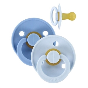 Bibs Pacifier Colour, 2-pak, Skye Blue/Baby Blue, str. 1