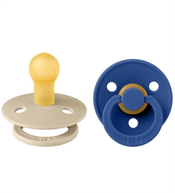 Bibs Pacifier Colour, 2-pak, Vanilla/Cornflower, Str. 2